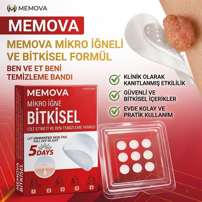 Memova Mikro İğneli Ben Ve Siğil Düşürücü Bant – 5 Günde İz Bırakmadan Düşürür
