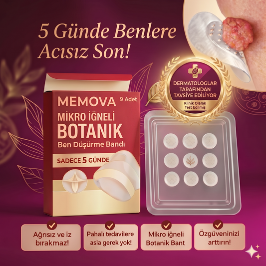 Memova Mikro İğneli Ben Ve Siğil Düşürücü Bant – 5 Günde İz Bırakmadan Düşürür